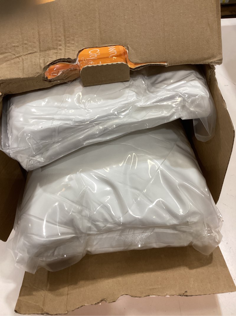 Condition photo showing Good Condition for miulee 22x22 pillow inserts,set of 2 down feather throw pillows for couch sofa bed, decorative fluffy throw pillow inserts cotton fabric,white 2 22x22 inch