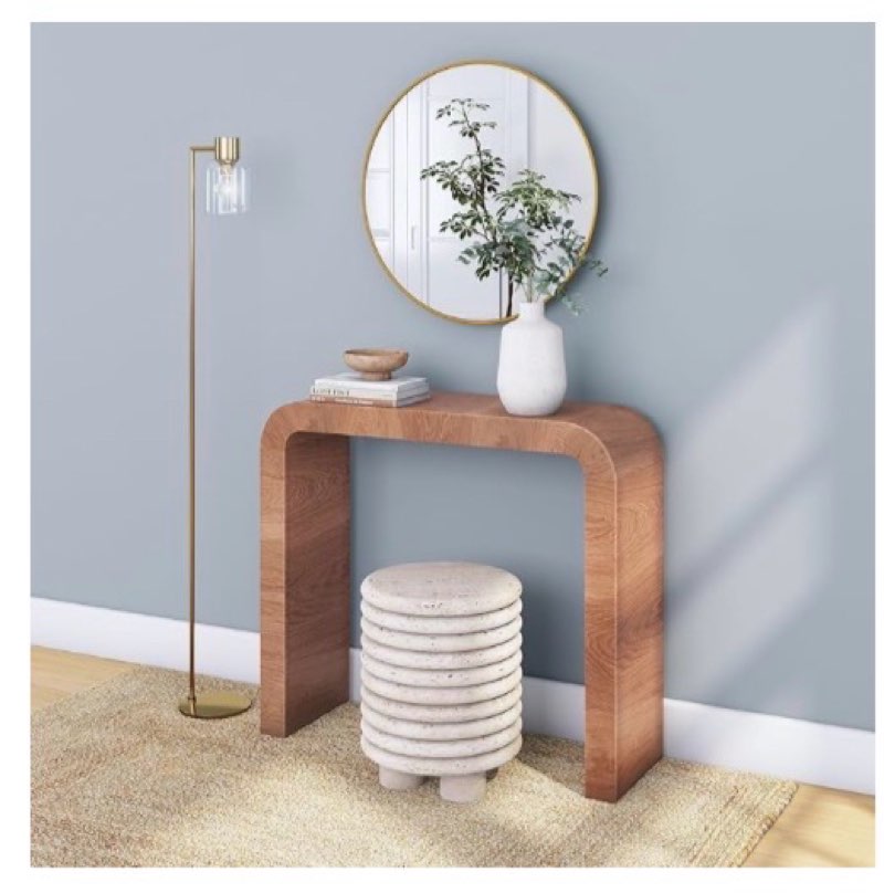 Plank+Beam Arcata Console Table, 36", Modern Console Table for Behind Couch, Contemporary Curved Ent