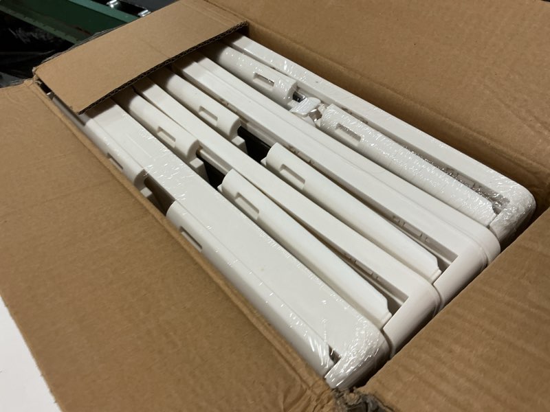 Condition photo showing Good Condition for 4 Tier Plastic Storage Bins with Lid 23QT, Stackable Storage Containers with Wheels, Folding Storage Boxes, Collapsible Storage Bins, Closet Organizers and Storage for Living Room,Office,Dorm