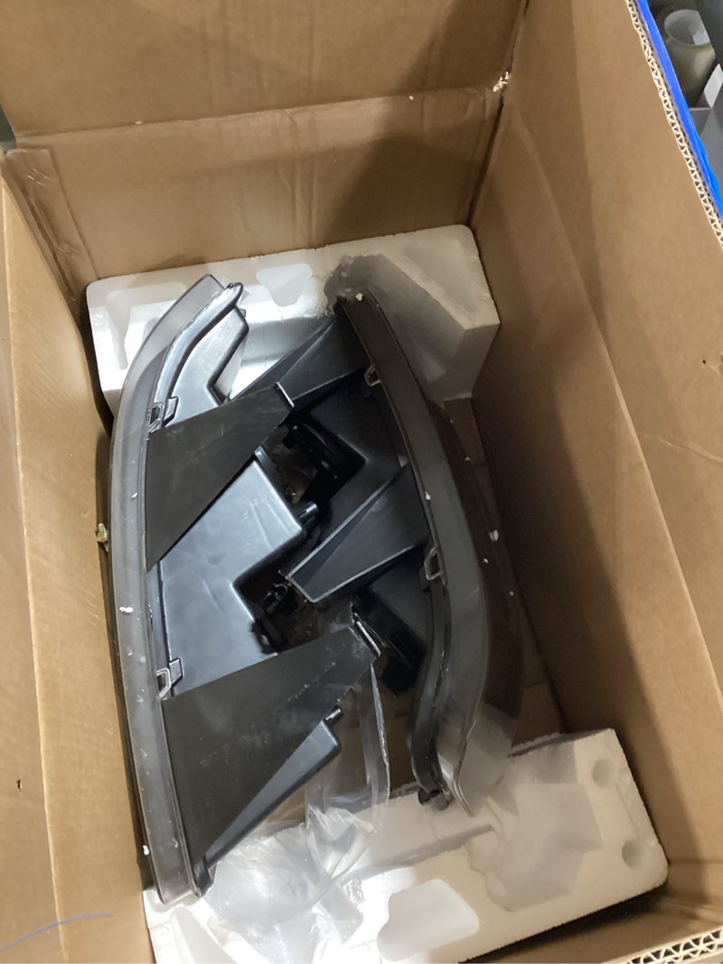 Condition photo showing As Is for headlights for 2003-2014 chevy express gmc savana 1500/2003-2023 express 2500 3500/2009-2022 express 4500 van black housing clear reflector upper lower bumper lamp 4pc (with bumper lights)