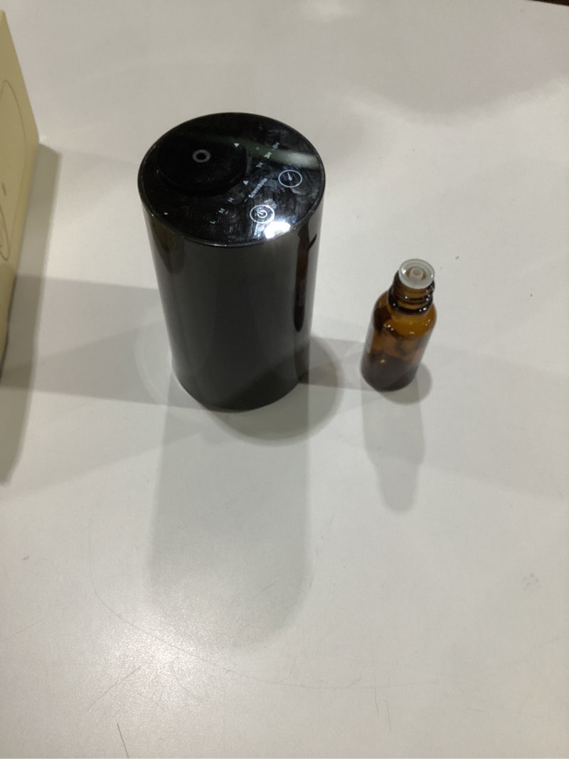 Condition photo showing As Is for Waterless Essential Oil Diffuser, Battery Operated Aromatherapy Diffuser with 20mL Capacity, Mini Portable Scent Air Diffuser, 3 Countdown Timers & Mist Levels for Home Room Car Office, ANZ Black A1 Black Nozzle-1, USED
