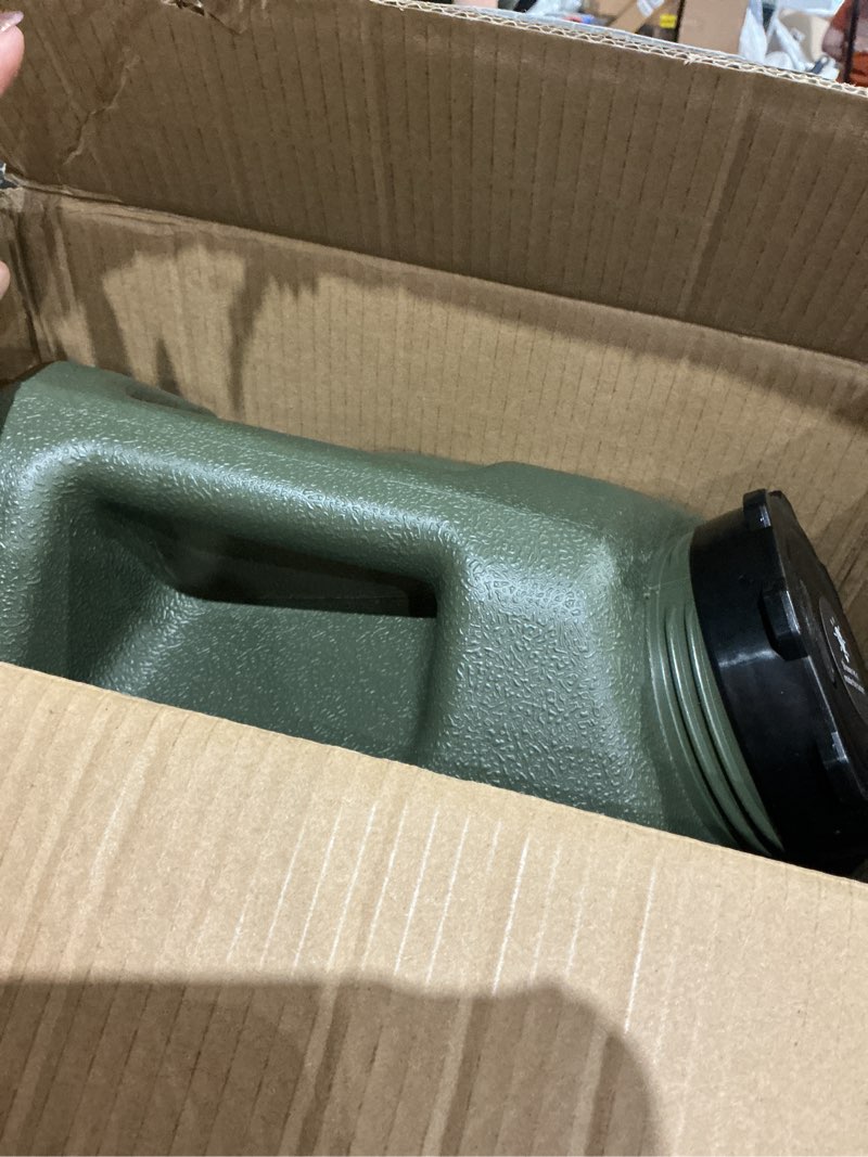Condition photo showing As Is for portable camping shower with water jug, electric rechargeable camping shower, 5-gallon food grade water containers, outdoor camp pump for hiking beach, travel, pet bath 1 battery