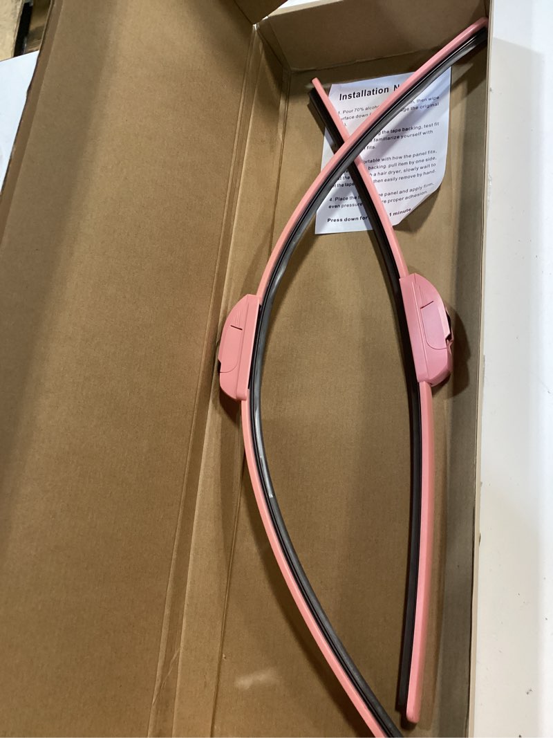 Condition photo showing Good Condition for OEM QUALITY 26" + 20" PARRATI Premium All-Season Pink Windshield Wiper Blades (Set of 2) Pink Wipers 26''+20''(Pair of Front Windshield)