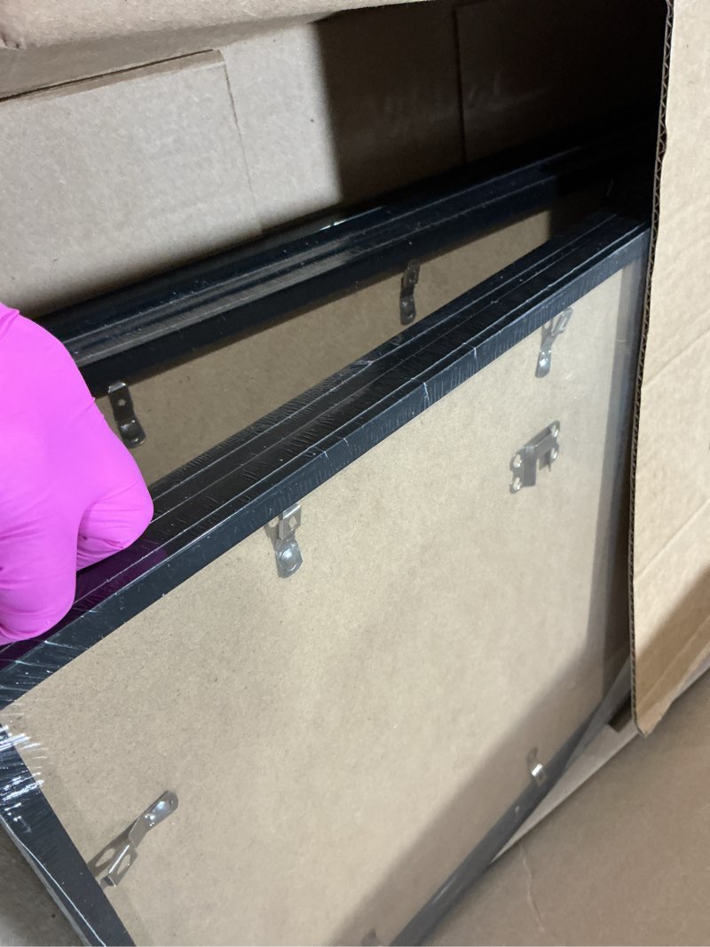 Condition photo showing Good Condition for upsimples 12x18 picture frame set of 5, display pictures 11x17 with mat or 12 x 18 without, wall gallery poster frames, black black 12x18