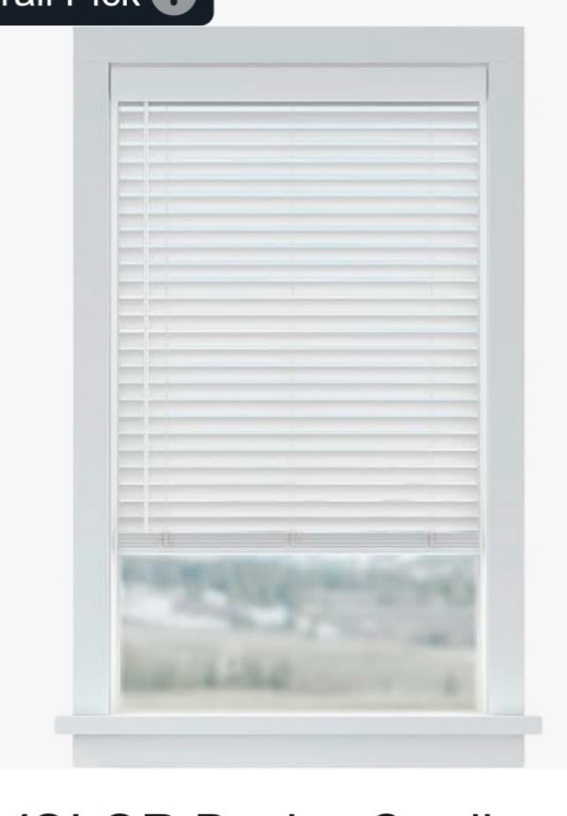LEVOLOR 2-in White Faux Wood Blinds 23-in x 48-in