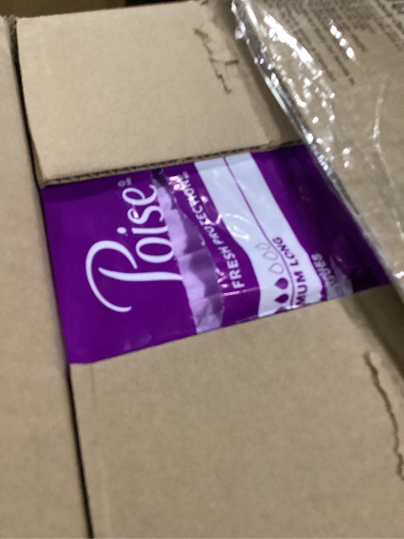 Condition photo showing As Is for Poise Incontinence & Postpartum Pads for Bladder Leaks, 5 Drop Maximum Absorbency, Long Length, 84 Count, Packaging May Vary Long 84