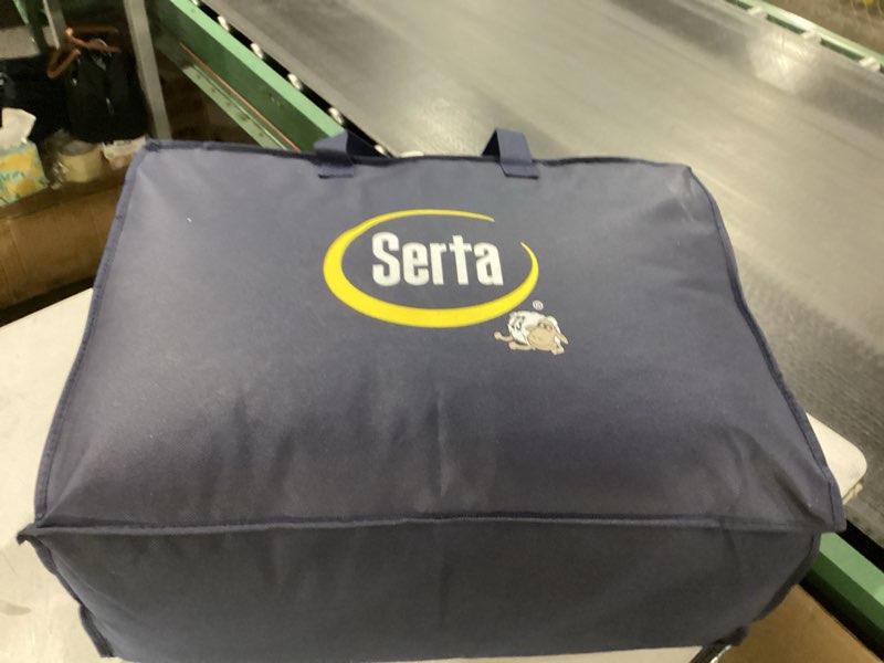 Condition photo showing As Is for Serta Goose Feather Down Fiber Cotton Comforter King Size - 100% Cotton Duvet Insert - Hotel Luxury Hypoallergenic Bedding Comforter Extra Warmth 106 x 90 Inch White King Extra Warmth