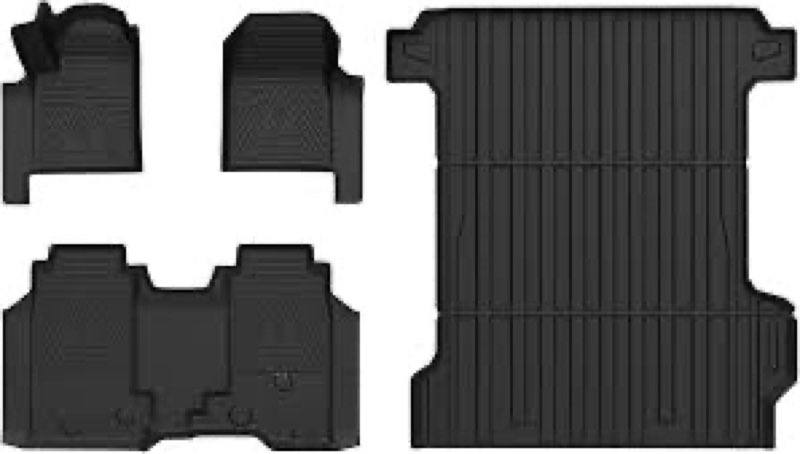 3W Trunk Bed Mat Fit for Silverado EV/GMC Sierra EV/Sierra EV Denali 2024 2025 All Weather TPE Custo