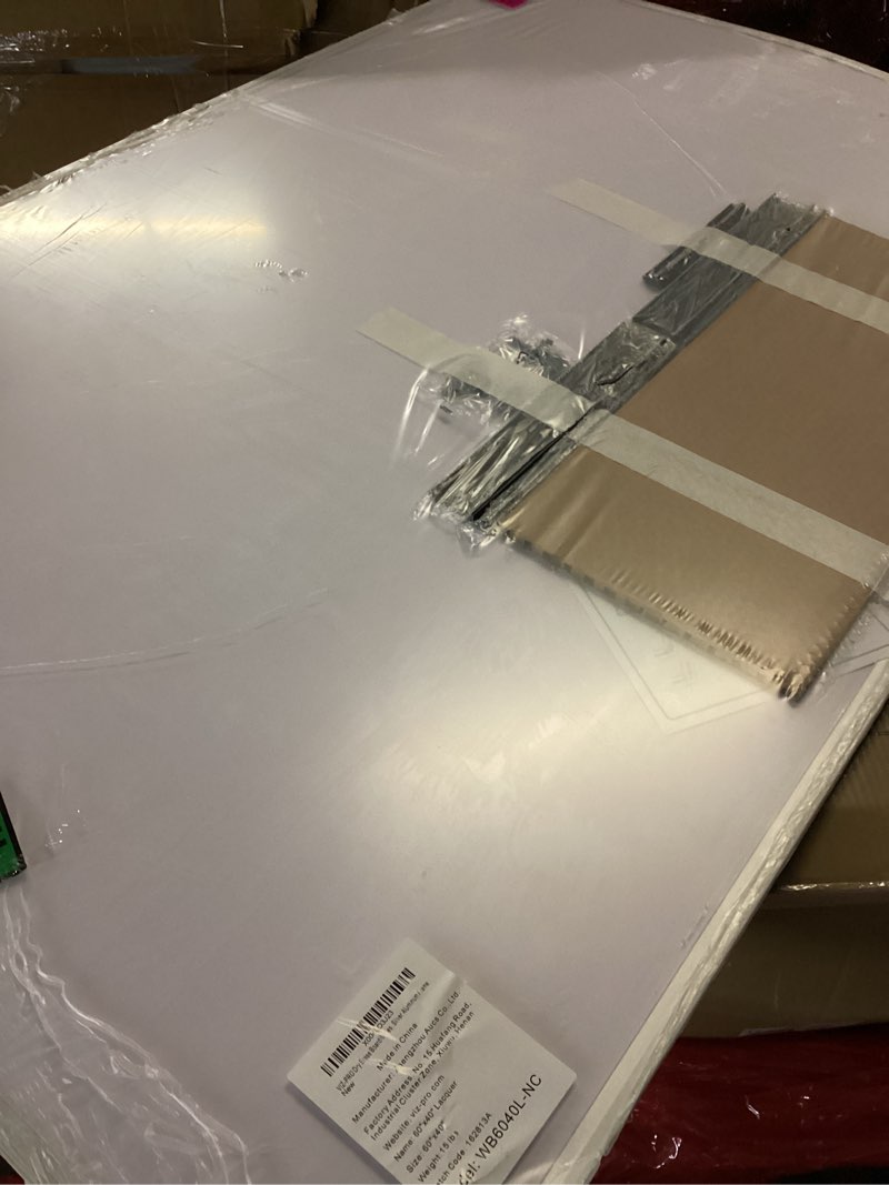 Condition photo showing New/Like New for VIZ-PRO Dry Erase Board/Magnetic Whiteboard, 60 X 40 Inches, Silver Aluminum Frame 60"W x 40"H