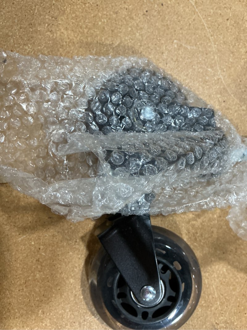 Condition photo showing New/Like New for lifelong original office chair wheels (as seen on cnn) replacement rubber chair casters for hardwood floors and carpet, set of 5, heavy duty casters for chairs to replace office chair mats - fits 98% clear 3 inch