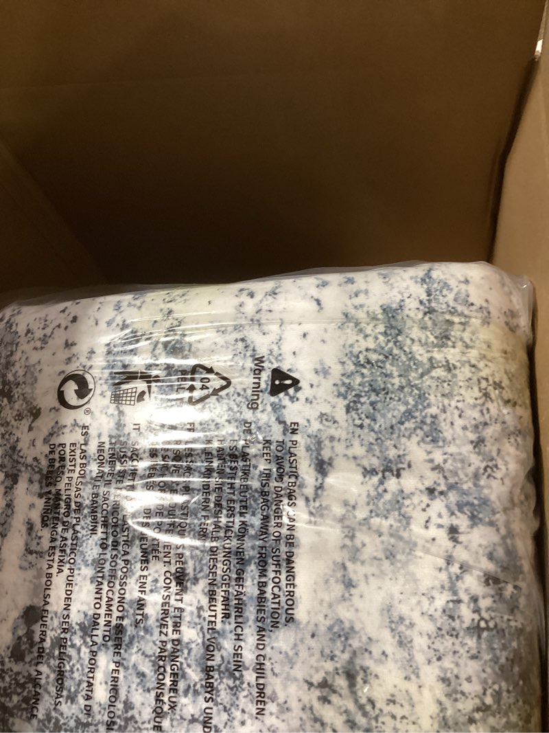 Rugflix 8x10 Area Rugs for Living Room, Washable Large Rug Stain-Resistant Low Pile, Modern Dark Car