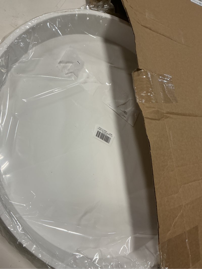 Condition photo showing Good Condition for vuwez 6 pack of 22 inch plant saucer, plant tray 22 inch round, plant saucers for indoors, plant trays for pots, flower pot saucers, pot saucers for planter 17-23" (22", white) 22" - 6 pack white