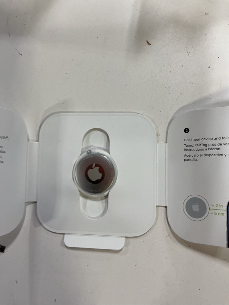 Condition photo showing Good Condition for Apple AirTag (2nd Generation): Tracker for Keychain, Wallet, and More; Locator with Sound; Simple One-Tap Setup with iPhone or iPad; Key Finder with up to 1.5X Precision Finding Range* 1 Pack