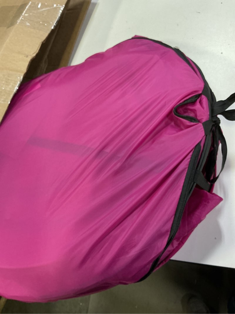 Condition photo showing As Is for Pop Up Pod - Privacy Shower Tent, Dressing Room, or Portable Toilet Stall with Carry Bag for Camping, Beach, or Tailgate by Wakeman Outdoors Pink
