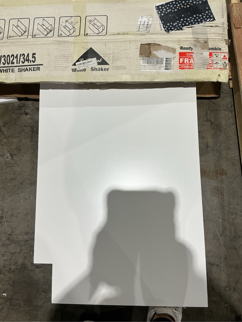 Condition photo showing Good Condition for bathroom vanity sink base ready-to-assemble bathroom cabinet 24"/30'/36" width (vanity base in white shaker, 30 inch) vanity base in white shaker 30 inch