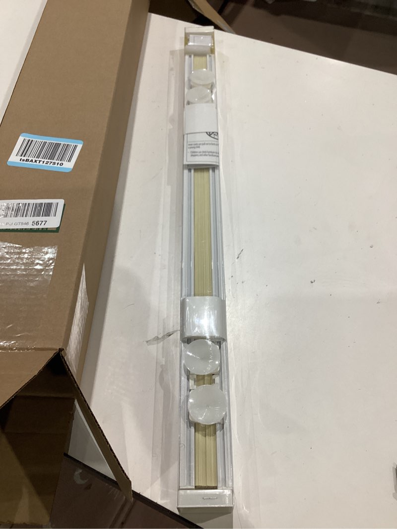 Condition photo showing Good Condition for lazblinds tool-free cordless pleated shades with suction cups light filtering top down bottom up pleated blinds for window size 23" w x 60" h, cream cream 23" w x 60" h