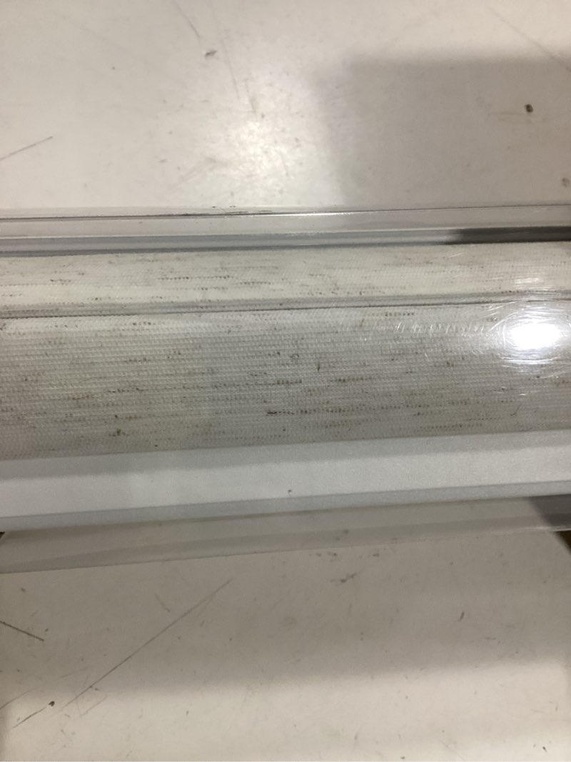 Condition photo showing New/Like New for persilux cordless light filtering shades for indoor windows, natural woven linen fabric, thermal insulated roller window shades, privacy windows blinds for home office bedroom, linen cream 23"w x 72"h 23"w x 72"h linen cream-light filtering