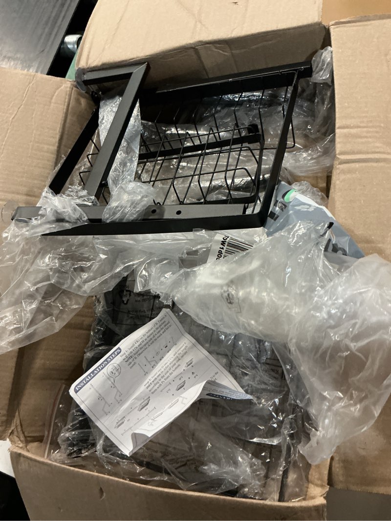 Condition photo showing Good Condition for over the sink dish drying rack, wlretmci dish drying rack 2 tier adjustable 25.9"-33.4" dish rack for kitchen counter,stainless steel over sink dish rack drainer with large capacity, space-saving