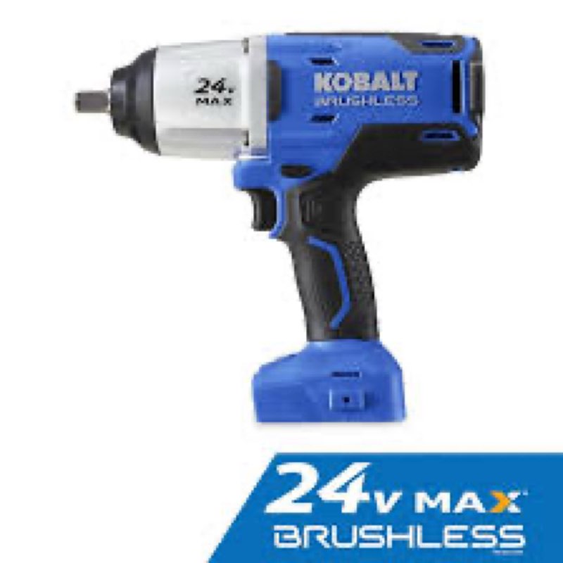 Kobalt 24-volt Variable Speed Brushless 1/2-in Drive Cordless Impact Wrench (Battery Included and