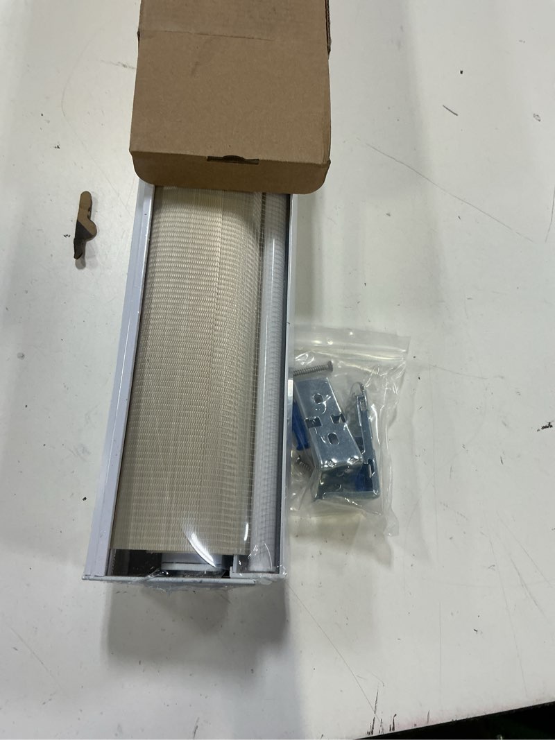 Condition photo showing New/Like New for cordless zebra blinds for indoor windows free-stop zebra shades dual layer light filtering sheer shades roller window blinds for home (20" w x 72" h, cream) 20"w x 72"h cordless cream