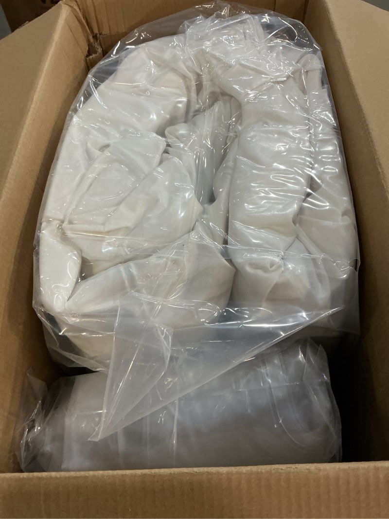 Condition photo showing New/Like New for birth pool in creamy marshmallow with birth pool liner set, premium birth tub, birthing pool for home birth, home birth tub, birthing tub quick inflation and convenient mushmellow with liner