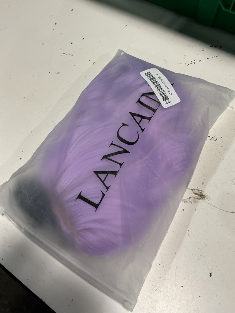 Condition photo showing Good Condition for short bob wigs with bangs for women loose wavy wig curly wavy shoulder length bob synthetic cosplay wig for girl colorful costume wigs (purple)