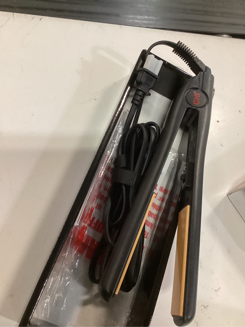 Condition photo showing Good Condition for chi original 1" ceramic hair straightener flat iron for hair styling, advanced ceramic technology for frizz-free smooth shine,floating plates for easy glide, analog on/off switch,salon-quality results
