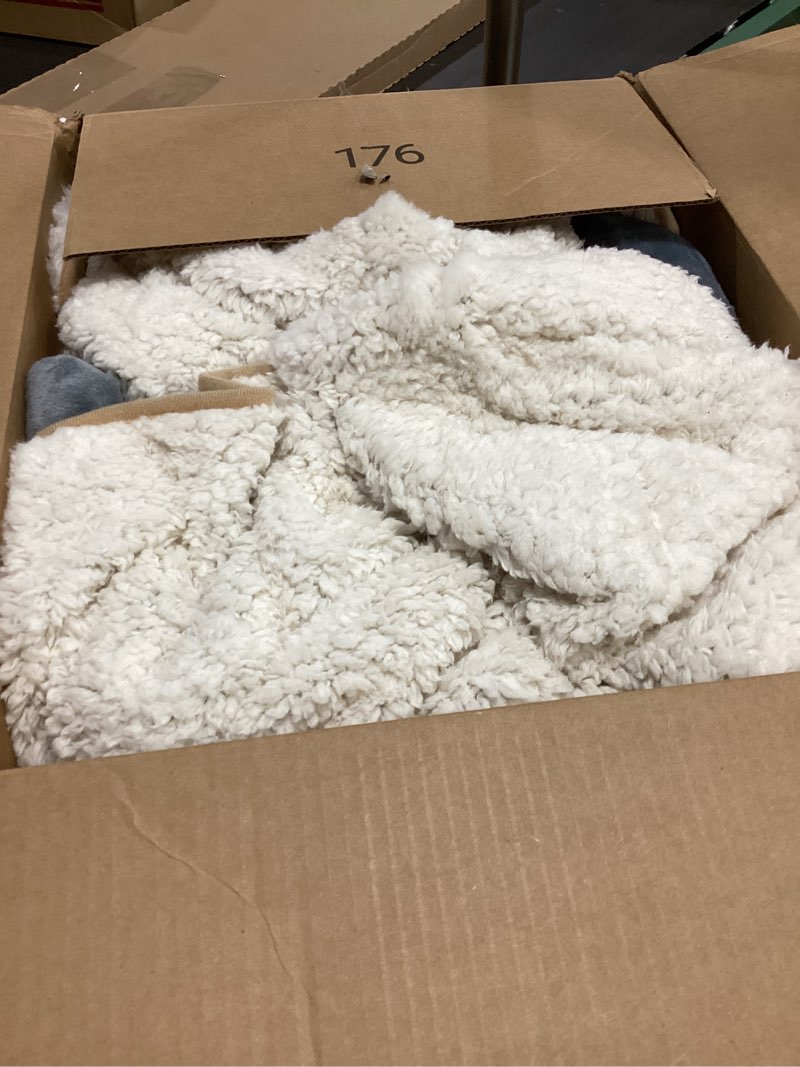 Condition photo showing As Is for Bedsure Waterproof Dog Blankets for Small Dogs - Small Cat Blanket Washable for Couch Protection, Sherpa Fleece Puppy Blanket, Soft Plush Reversible Throw Furniture Protector, 25"X35", Grey S(25x35") Grey