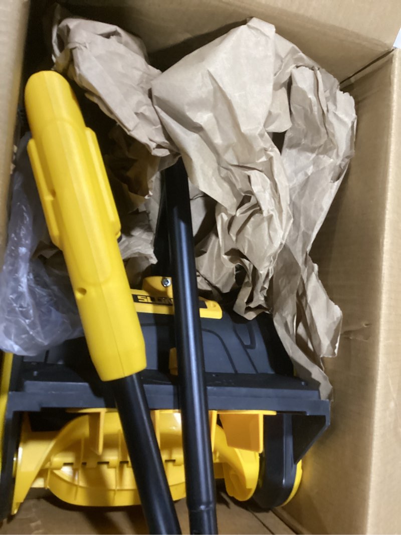 Condition photo showing Good Condition for Cordless Snow Shovel, 20V Electric Snow Blower Compatible with De-Wait(No Battery), 13.5 Inch Cordless Snow Removal Shovel with Directional Plate - Yellow No Battery-Yellow