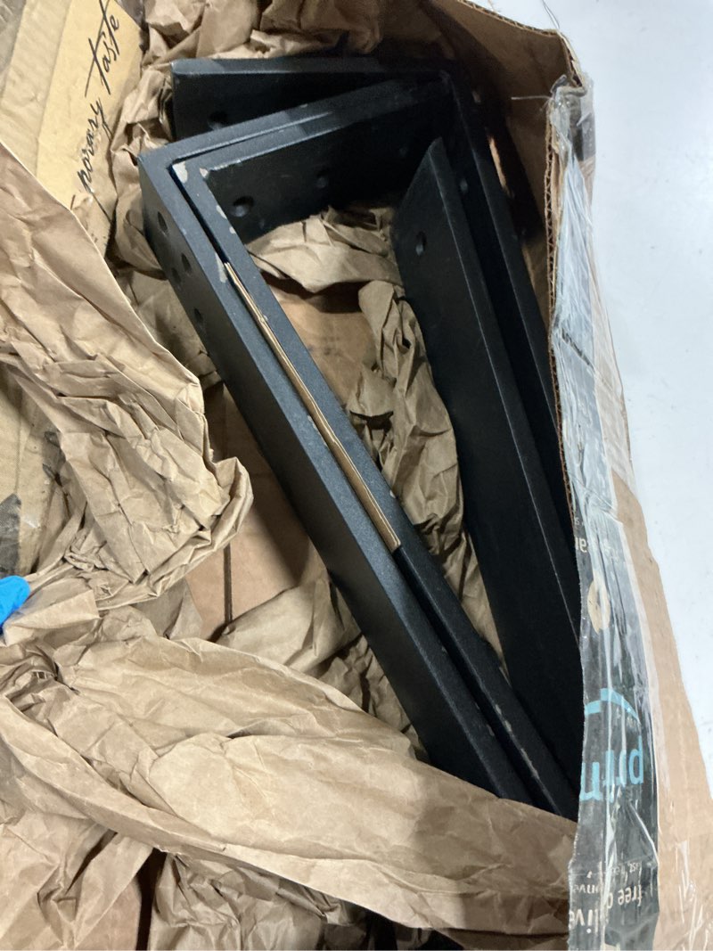 Condition photo showing Good Condition for countertop support brackets 4 pack l bracket countertop brackets 14" x 6" x 2.5" heavy duty 3/8" thick shelf brackets metal corbels l shape bracket for wood shelf/quartz/granite/concret countertops