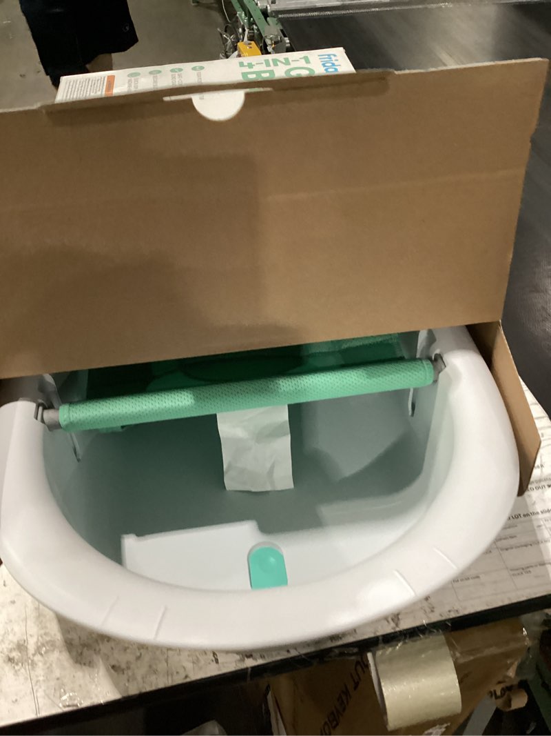 Condition photo showing New/Like New for frida baby 4-in-1 grow-with-me baby bathtub, baby tub for newborns to toddler with removable bath seat & backrest for bath support in tub bath tub