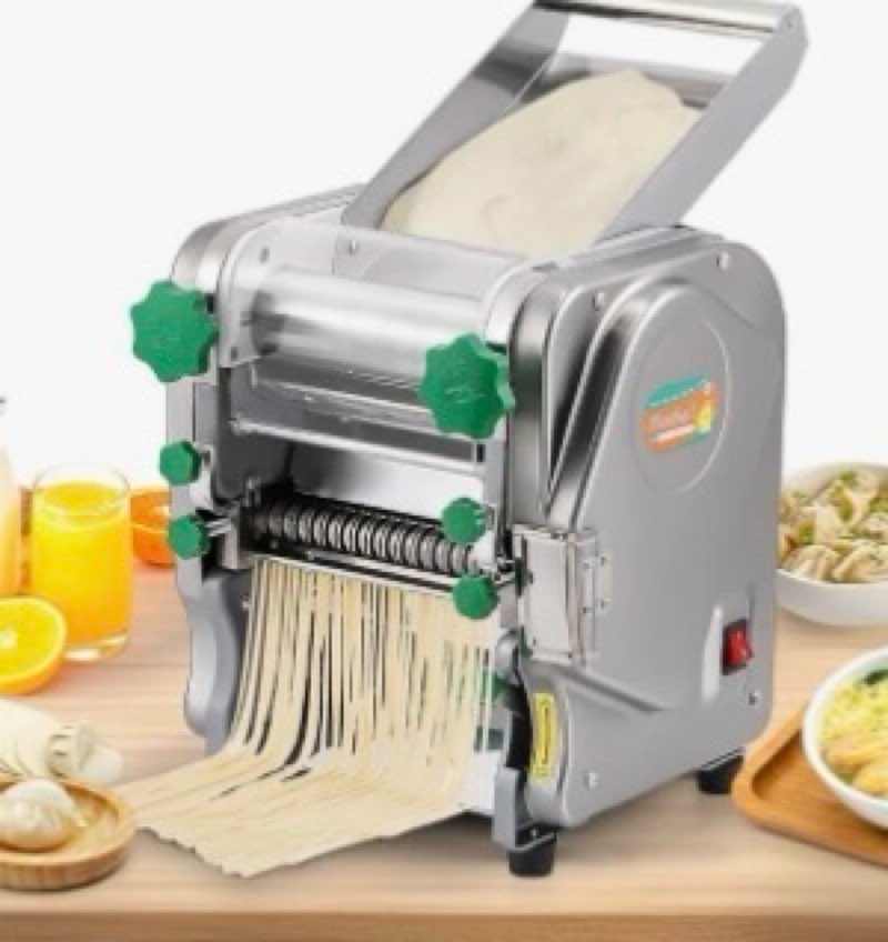 Newhai Commercial Electric Pasta Maker 2-in-1 Automatic Noodle Machine Thickness Adjustable 2mm 6mm 