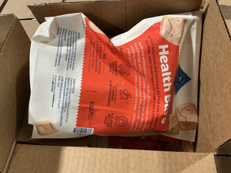 Condition photo showing New/Like New for (Bidding on 4)Blue Buffalo Health Bars Mini Crunchy Dog Biscuits, Oven-Baked with Natural Ingredients, Bacon, Egg & Cheese, 32-oz Bag