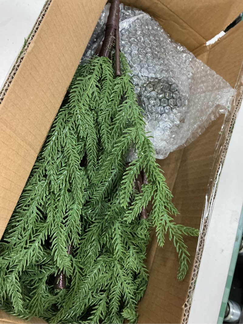 Condition photo showing Good Condition for ENVEN 3FT Artificial Norfolk Pine Christmas Tree Real Touch Faux Tree with Black Pot, Realistic Indoor Holiday Decor for Christmas Entryway, Living Room & Office 3ft-1pack