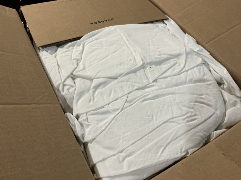 Condition photo showing As Is for lane linen 100% organic mercerized cotton pre washed full size bed sheets, soft & comfy low pill fade resistance fully elasticized oeko tex certified 15" deep pocket full sheet set - white full 01: pure white
