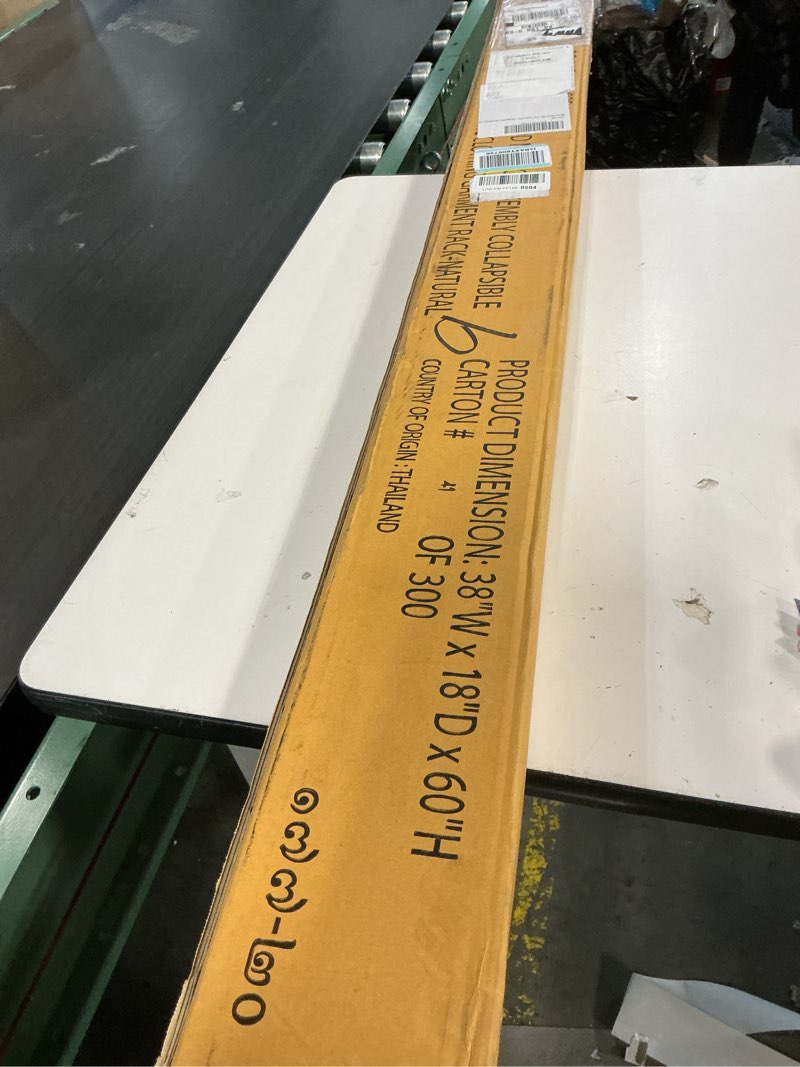 Condition photo showing New/Like New for Solid Wood No Tool Assembly Collapsible Aesthetic Clothing Garment Rack