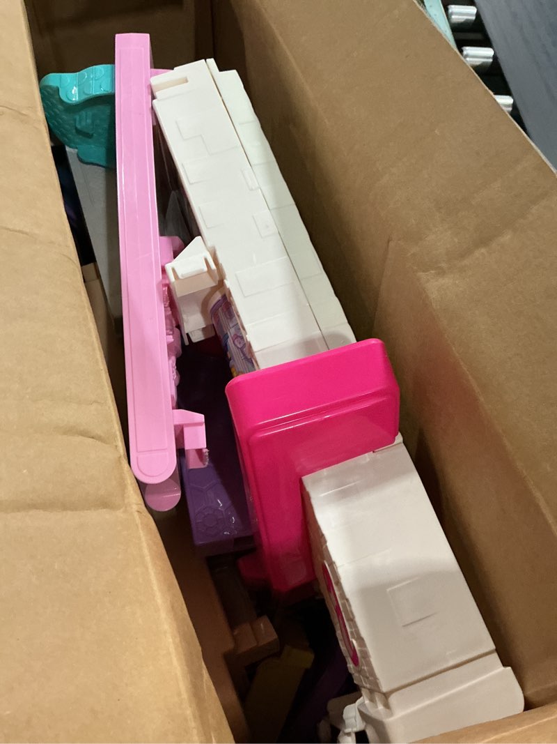 Condition photo showing New/Like New for fisher-price little people toddler toy barbie dreamhouse playset with music lights & figures for pretend play kids ages 18+ months