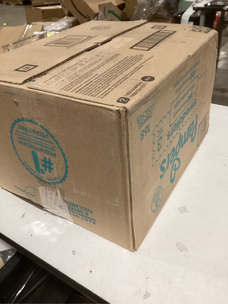 Condition photo showing New/Like New for Pampers Swaddlers Diapers, Size 3 (13-26 lbs), 168 Count, Absorbent, Keeps Baby Dry and Comfortable, Skin Safe Disposable Baby Diaper (Packaging May Vary)