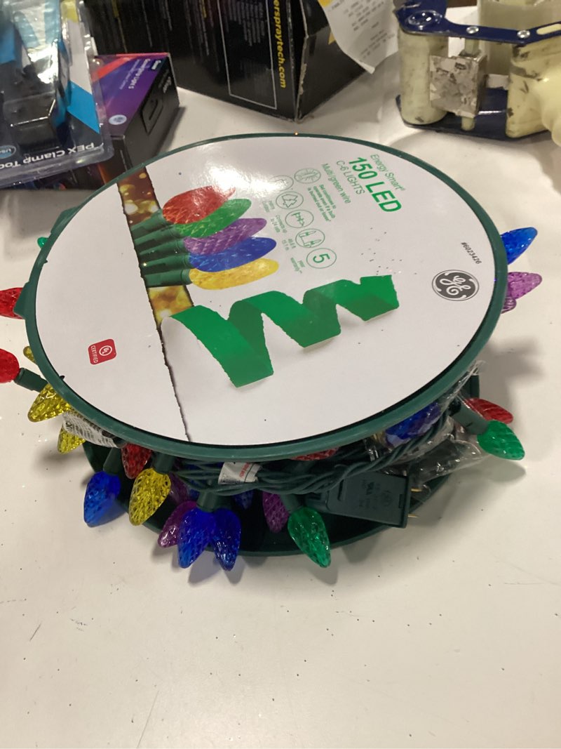 Condition photo showing Good Condition for 100+ bought last week GE Energy Smart 150 -Count 49.6-ft Multicolor LED Plug-In Christmas String Lights