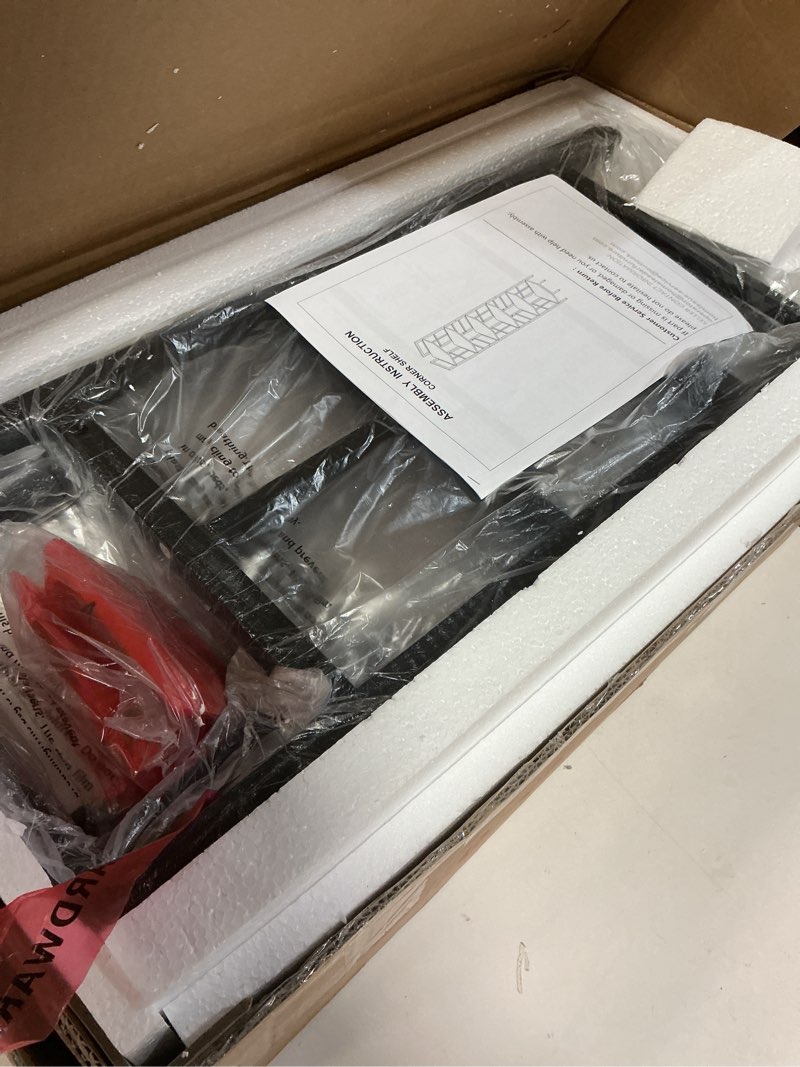 Condition photo showing Good Condition for HOMISSUE Corner Shelf, 6 Tier Tall Narrow Bookshelf 76.9", Industrial Corner Bookcase with Storage for Home Office Living Room and Bedroom, Black Black 6-tier(14.8"D x 14.8"W x 76.9"H)