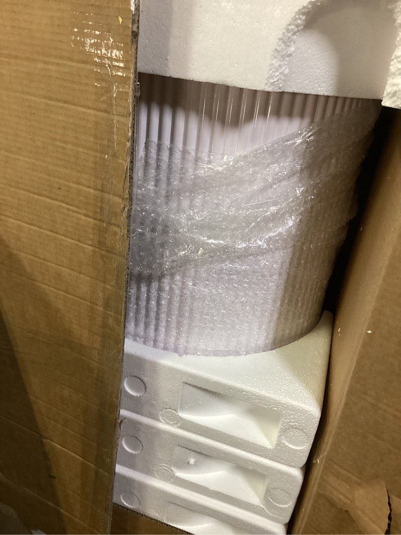 Condition photo showing New/Like New for Fivenl 5 Pcs Metal Pleated Cylinder Pedestal Stands for Party, Heavy Duty White Round Cake Pedestal Stand Flower Plant Display Plinth Pillars for Wedding Birthday Event Decor