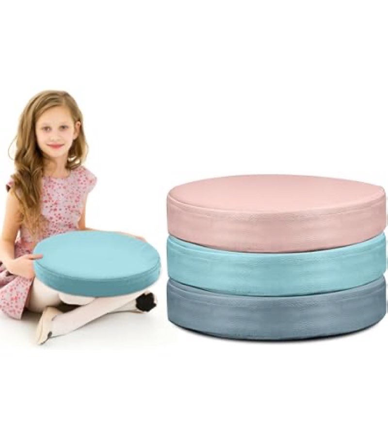 Juexica 3 Pcs Extra Thick Flexible Seating Floor Cushions Assorted Colored Pillow Floor Cushions for