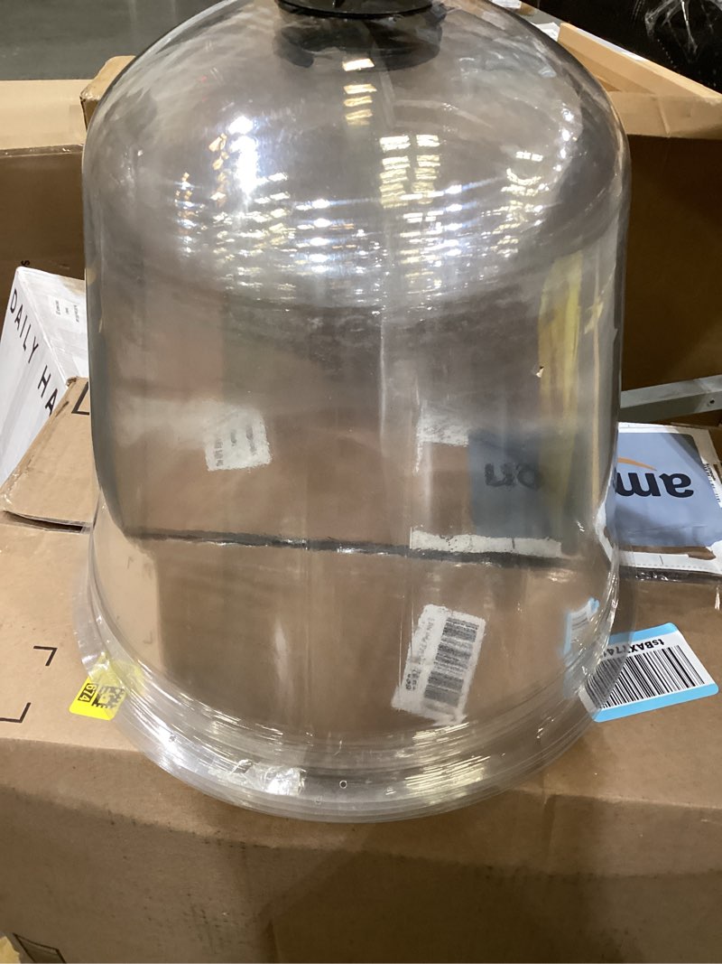 Condition photo showing As Is for garden cloche dome - 10 pack plastic humidity cloches for plants - greenhouse, nursery, indoor, outdoor, garden, soil & seedling - humidity dome for plants 8 inch