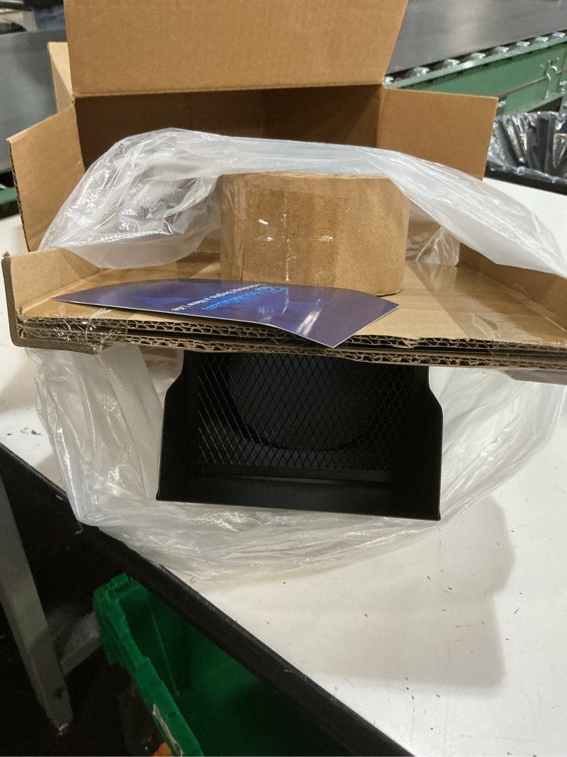 Condition photo showing Good Condition for roof vent cap - hon&guan roof vents 4 inch galvanized steel bathroom 4 roof exhaust vent for ventilation system-with damper, black