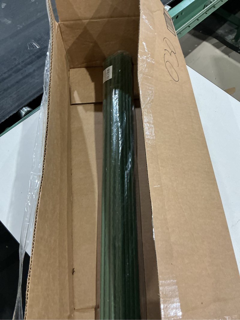 Condition photo showing Good Condition for garden plant stakes 57 inch (approx 5ft) steel plant stick support, 25 pack tomato stakes for growing climbing plants, potted plants, tomatoes, trees, cucumber, beans, fences poles