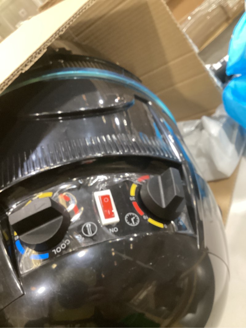 Condition photo showing As Is for nova microdermabrasion professional hooded floor hair dryer adjustable bonnet hair dryer stand up with timer and rolling wheels for beauty spa home salon equipment