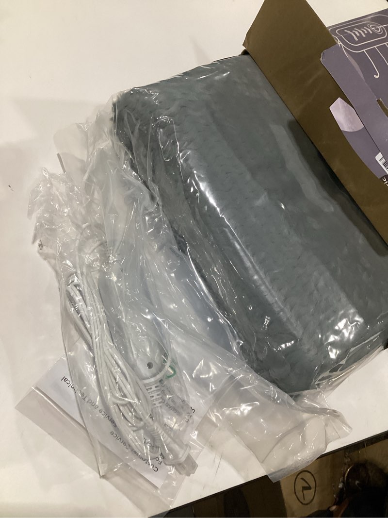 Condition photo showing Good Condition for (not tested)heated blanket electric blanket,cozy faux rabbit fur & soft flannel warm heater throw blanket with 5 fast heating levels &10hours auto-off over-heat protection?50\" x 60\" (grey)