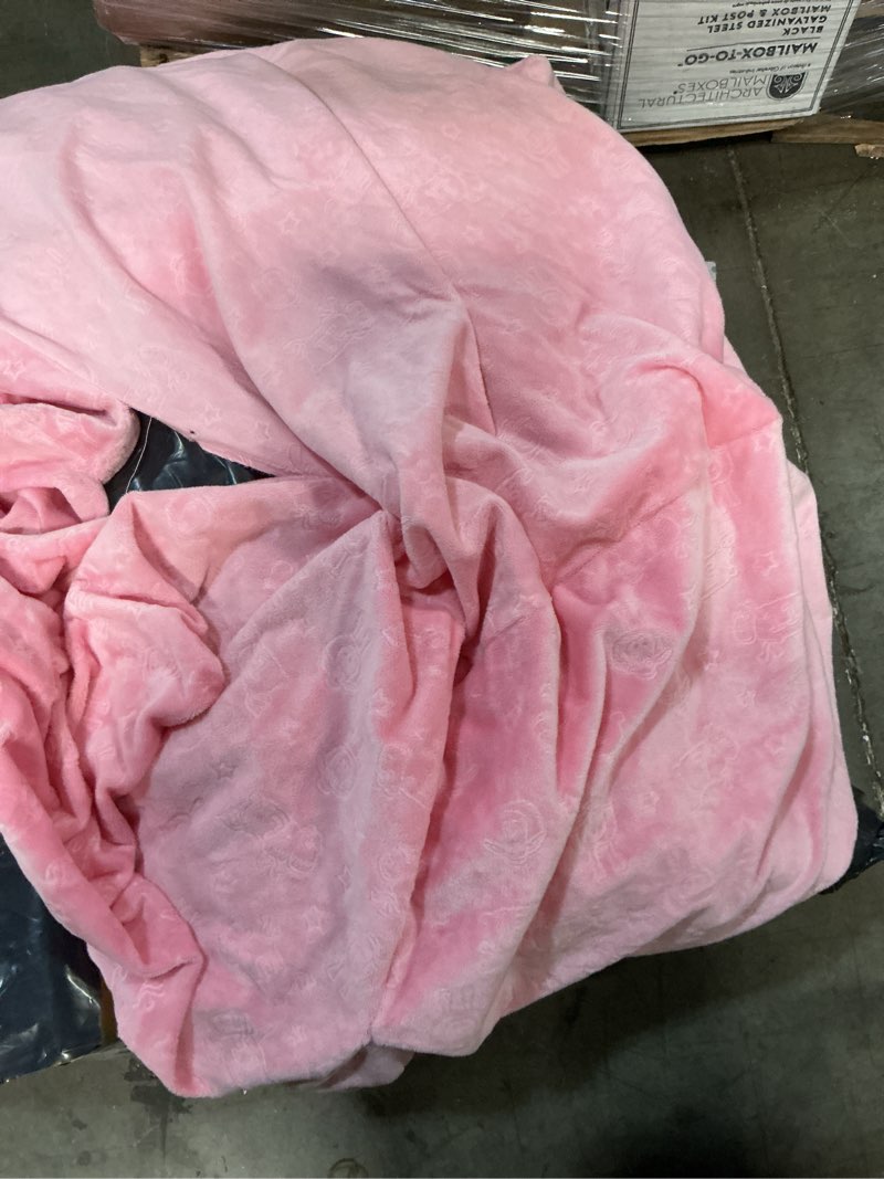 Condition photo showing As Is for hobestluk 6ft bean bag chairs for adults large beanbag chair with plush faux fur cover big bean bag chair for living room bedroom dorm office - pink (70" x 70" x 15") 6ft - 70" x 70" x 15" pink