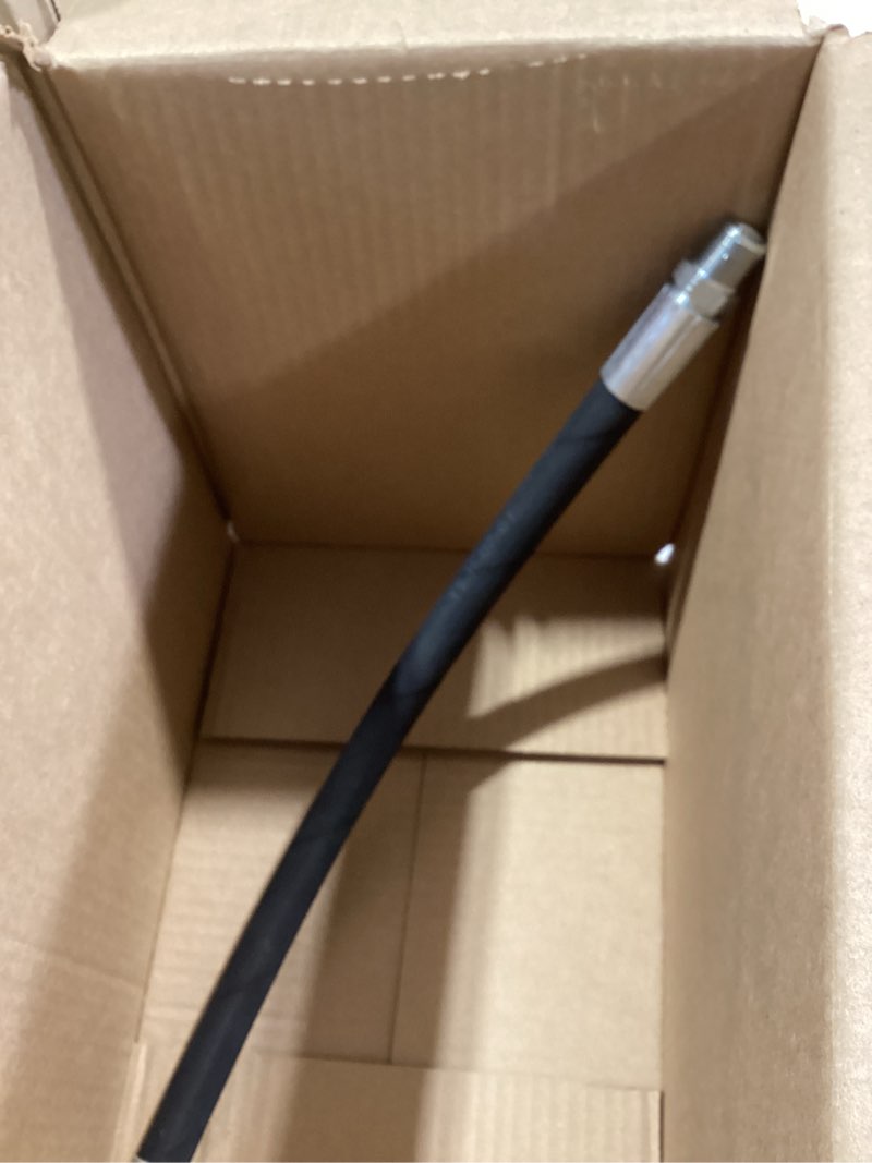 autovo hydraulic hose 3/8" hydraulic hose with male npt x male npt 18" long 4785 psi, black black 15611-06-06-18in