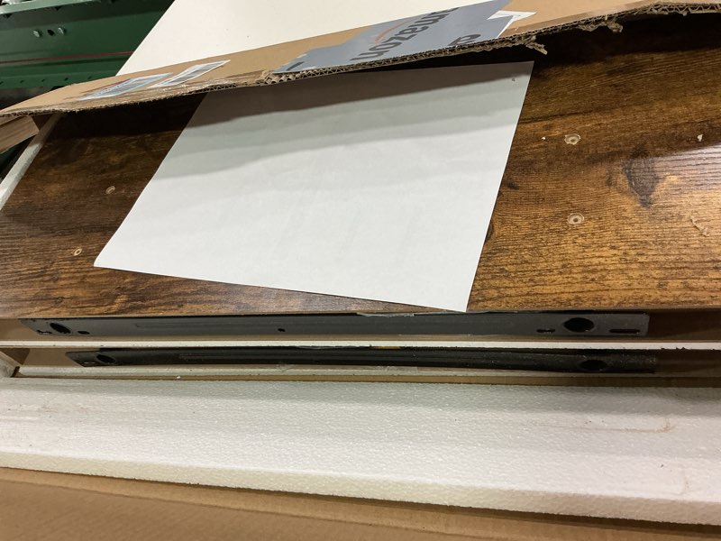 Condition photo showing New/Like New for QEEIG Floating Shelves for Wall 23.6" Long - Wall Mounted Shelf Bathroom Kitchen Living Room Bedroom Farmhouse Home Decor Display Bookshelf Large 23.6 x 9.3 inch Set of 2, Rustic Brown (008-60BN) 23.6" A. Brown